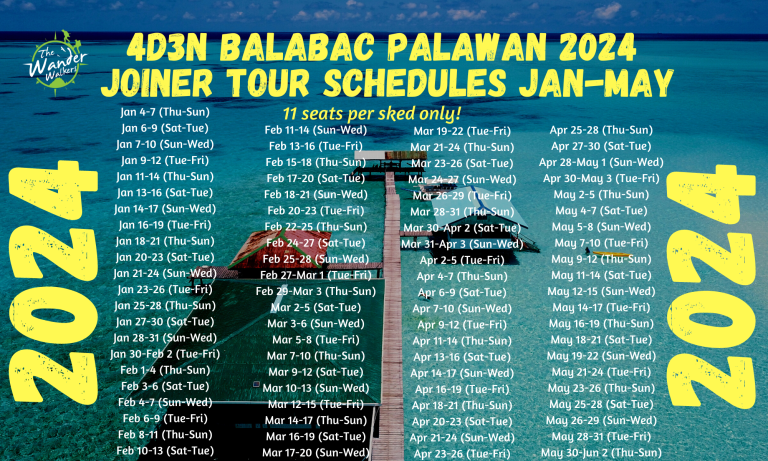 2024 Balabac Joiner Tour Skeds Jan - May